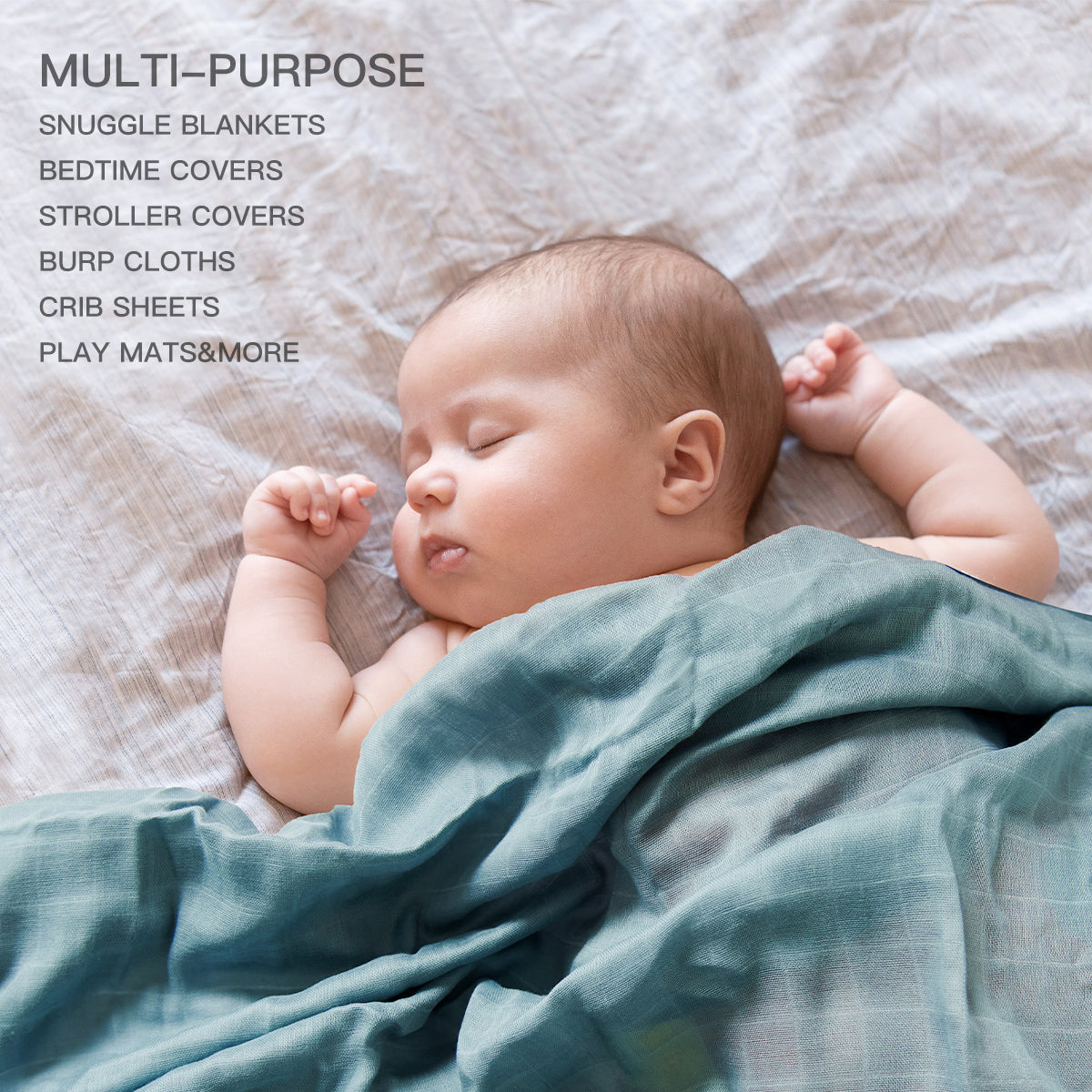Bamboo Muslin Blankie 2-pack (Ocean Wave)